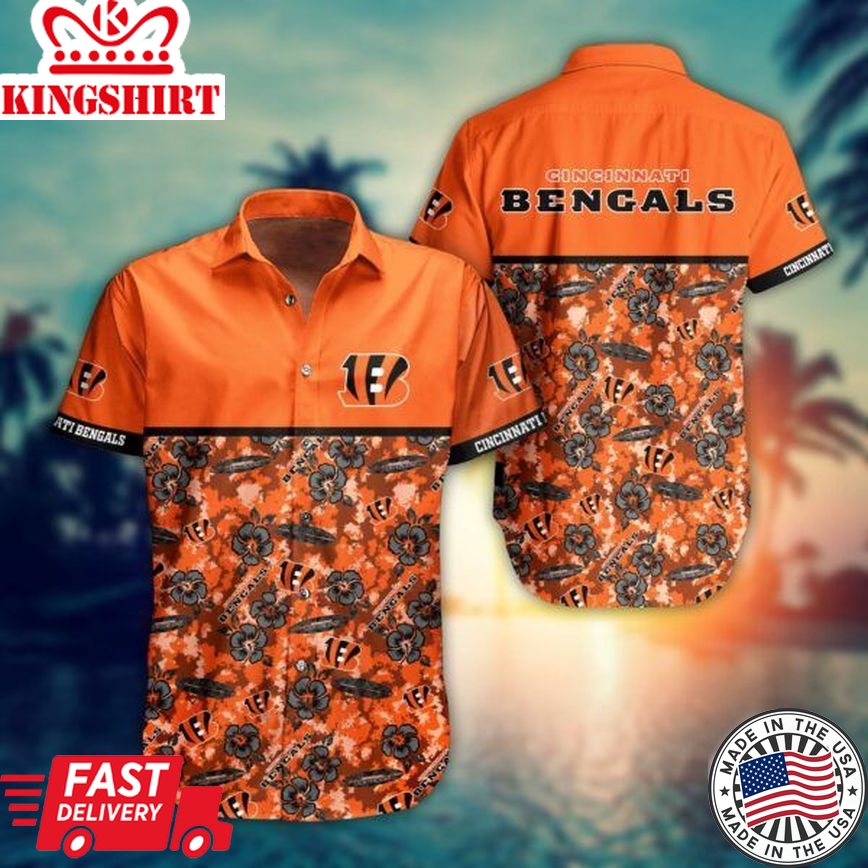 NFL Cincinnati Bengals Hawaiian Shirt Style Trending Summer Collection Trending Hawaiian Shirts