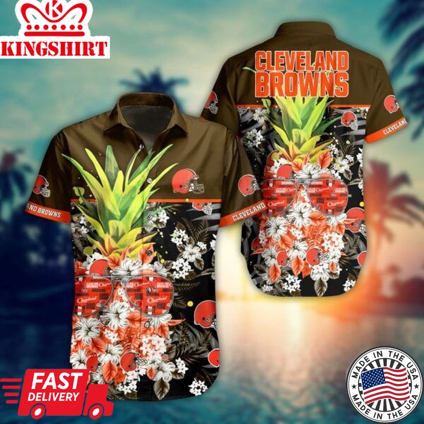 NFL Cleveland Browns Hawaiian Shirt Pineapple New Trending