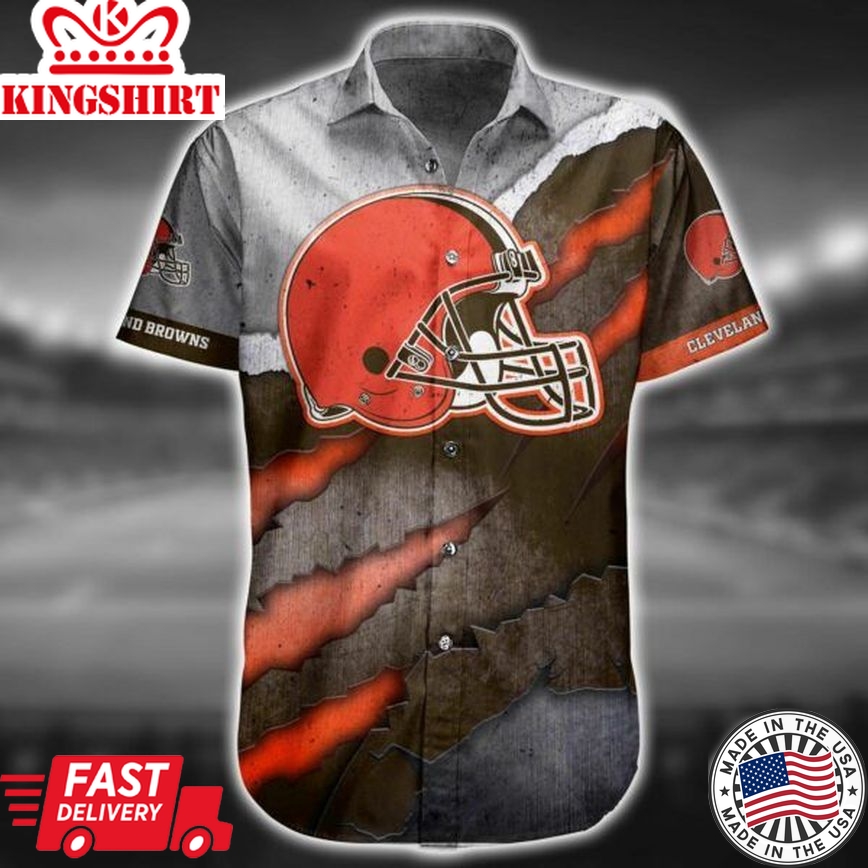 NFL Cleveland Browns Hawaiian Shirt Short For Fans 02