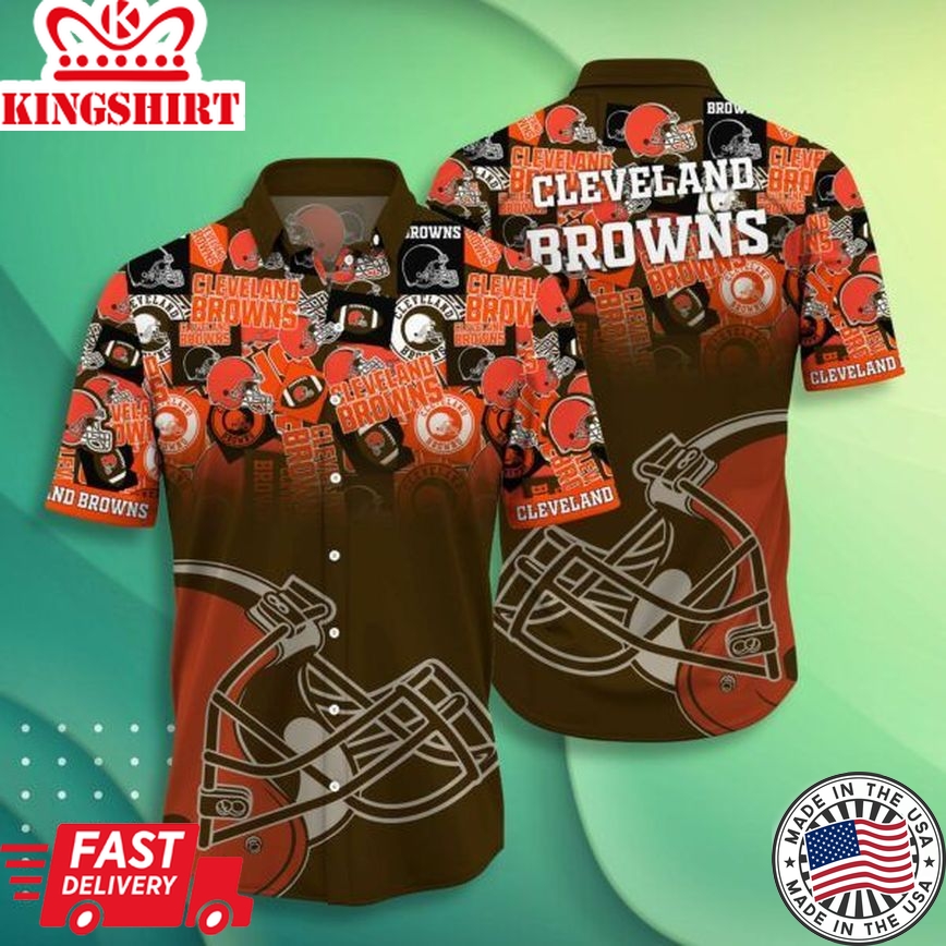 NFL Cleveland Browns Hawaiian Shirt Short Style Hot Trending Summer 02