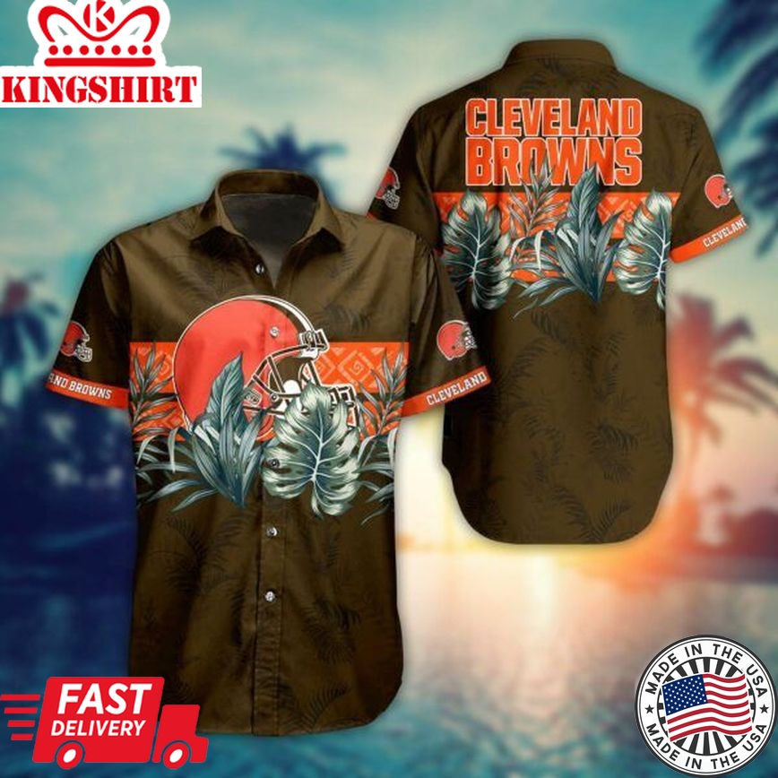 NFL Cleveland Browns Hawaiian Shirt Short Style Hot Trending Summer Collection Trending Hawaiian Shirts