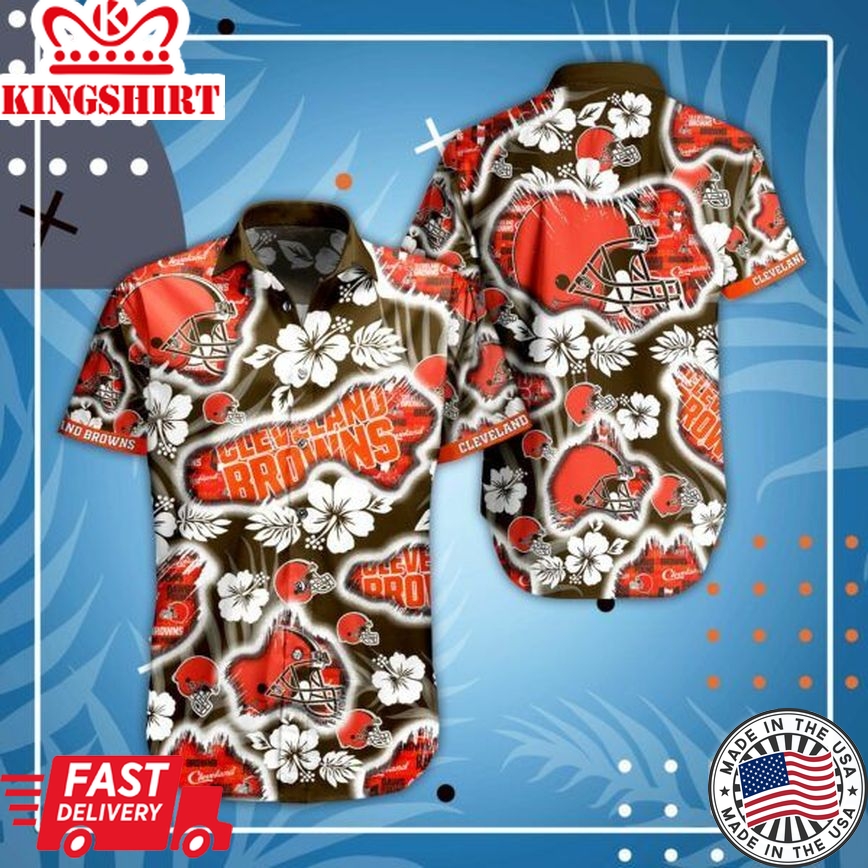 NFL Cleveland Browns Hawaiian Shirt Short Summer 03