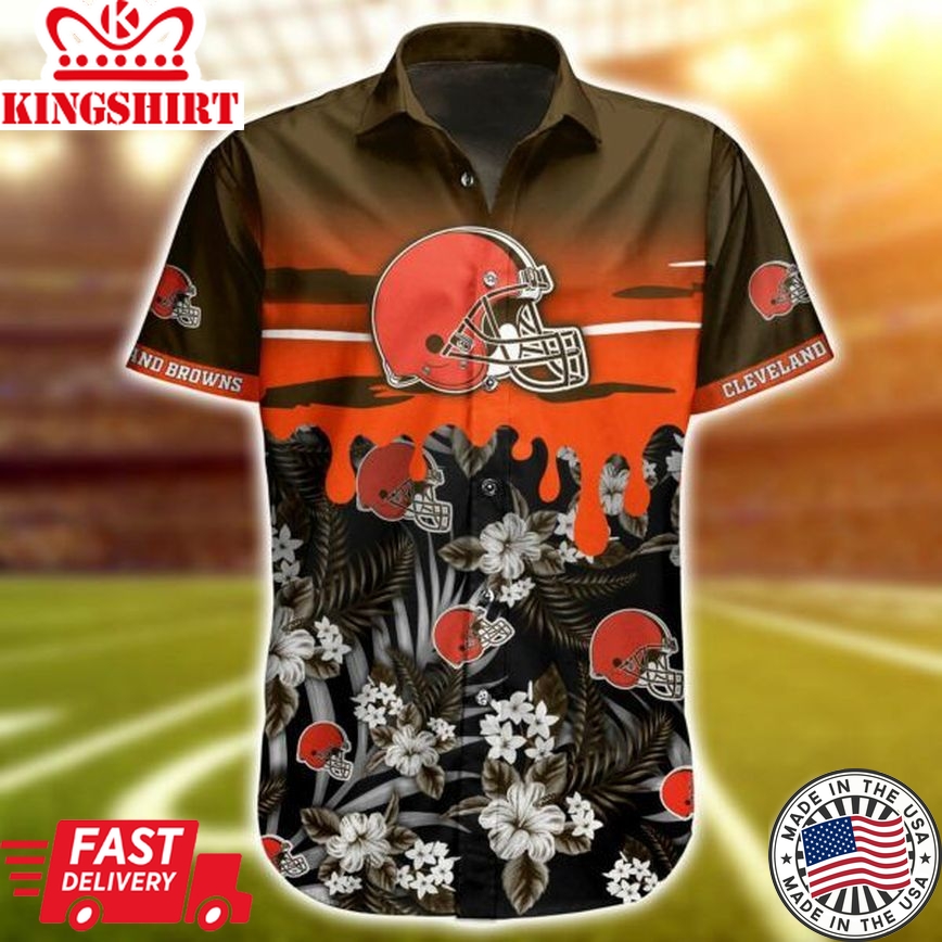 NFL Cleveland Browns Hawaiian Shirt Short Summer Trending 02