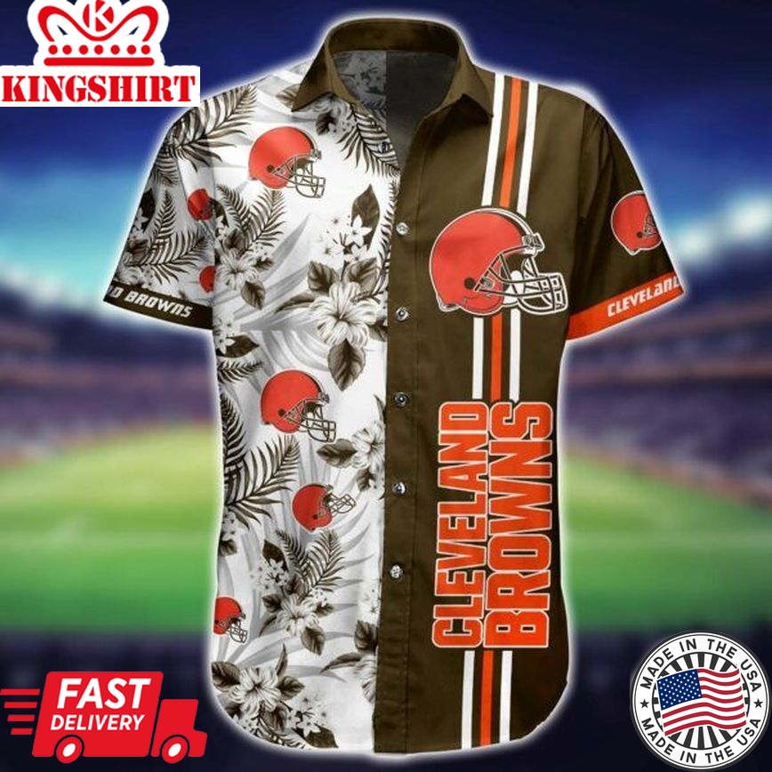 NFL Cleveland Browns Hawaiian Shirt Shorts Summer Collection Trending Hawaiian Shirts