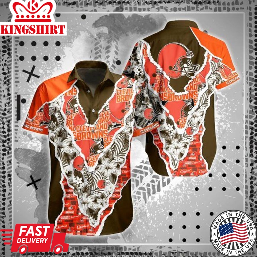 NFL Cleveland Browns Hawaiian Shirt Summer Trending Hawaiian Shirts Design 1