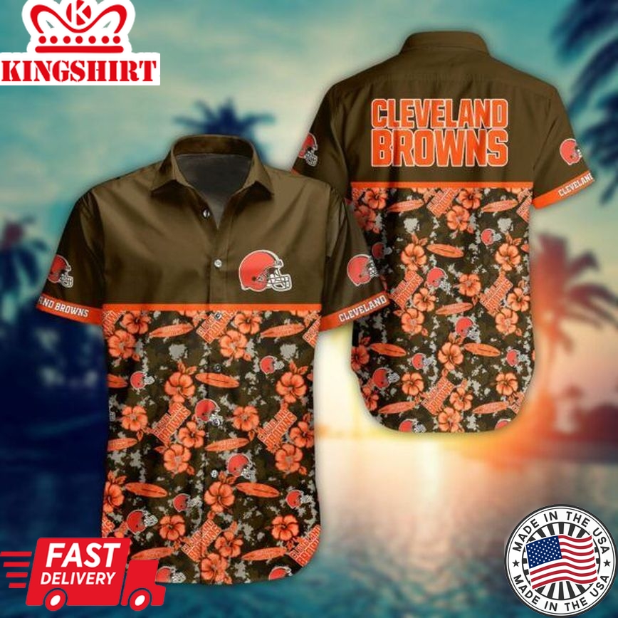 NFL Cleveland Browns Hawaiian Shirt Trending Style Summer Collection Trending Hawaiian Shirts