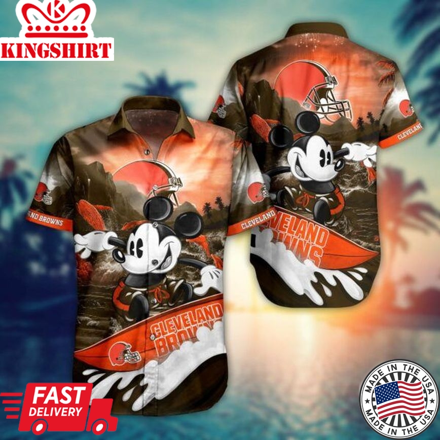 NFL Cleveland Browns Hawaiian Shirt Trending Summer Collection Trending Hawaiian Shirts