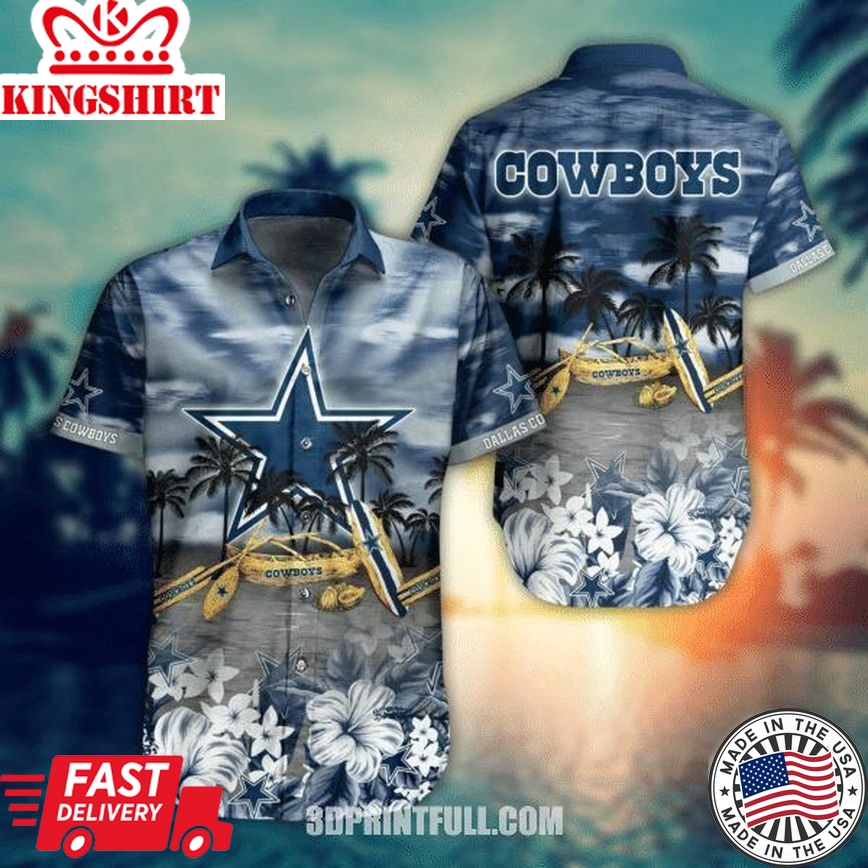 Nfl Dallas Cowboys Boat In Beach Trendy Hawaiian Shirt Aloha Shirt