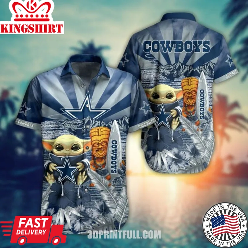 NFL Dallas Cowboys Hawaiian Shirt Baby Yoda Style Summer Collection Trending Hawaiian Shirts