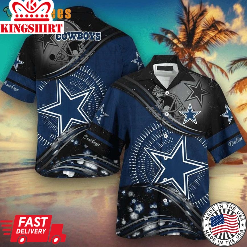 Nfl Dallas Cowboys Highlight Logo Grey Trendy Hawaiian Shirt Perfect Gifts For Your Loved Ones