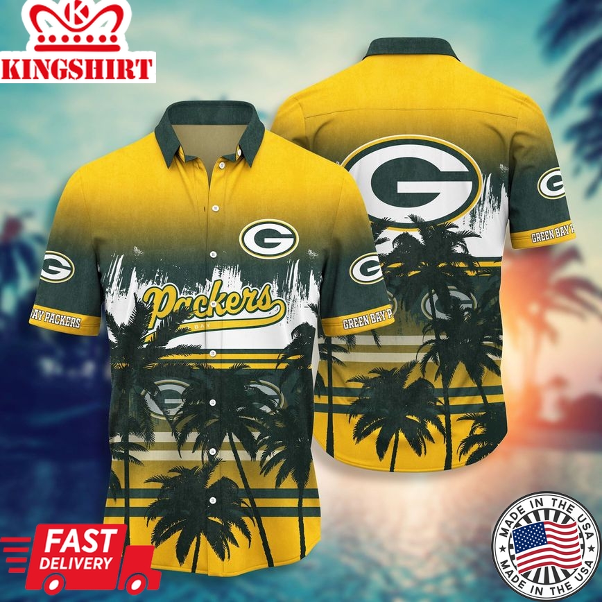 NFL Green Bay Packers Coconut Island Hawaiian Shirt: Short