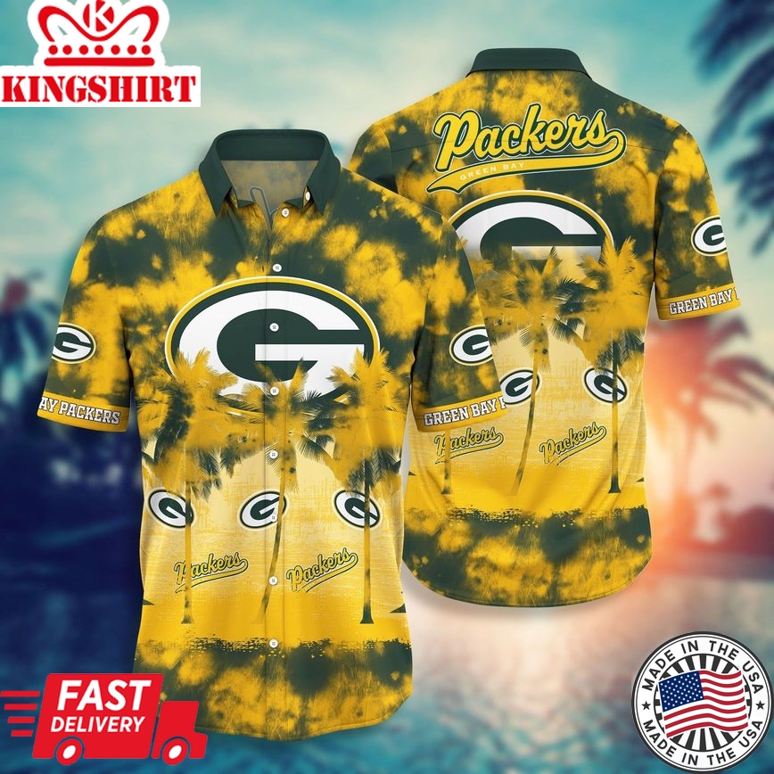 NFL Green Bay Packers Logo Hawaiian Shirt: Short