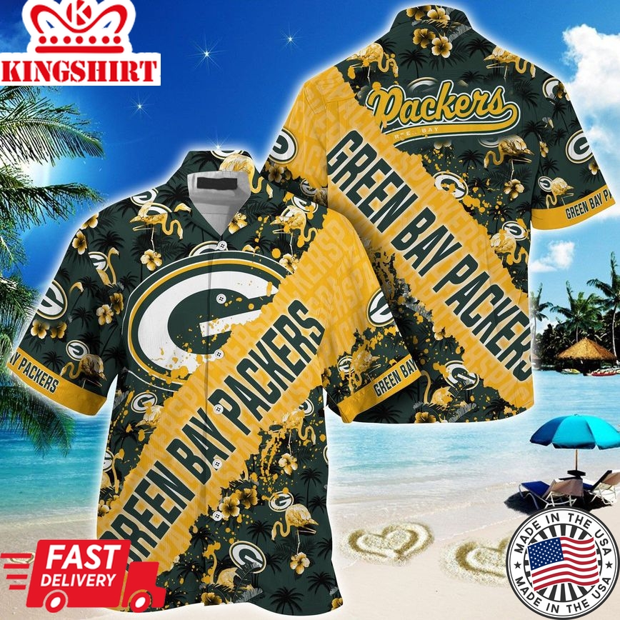 NFL Green Bay Packers Trending Summer Hawaiian Shirt With Tropical Patterns