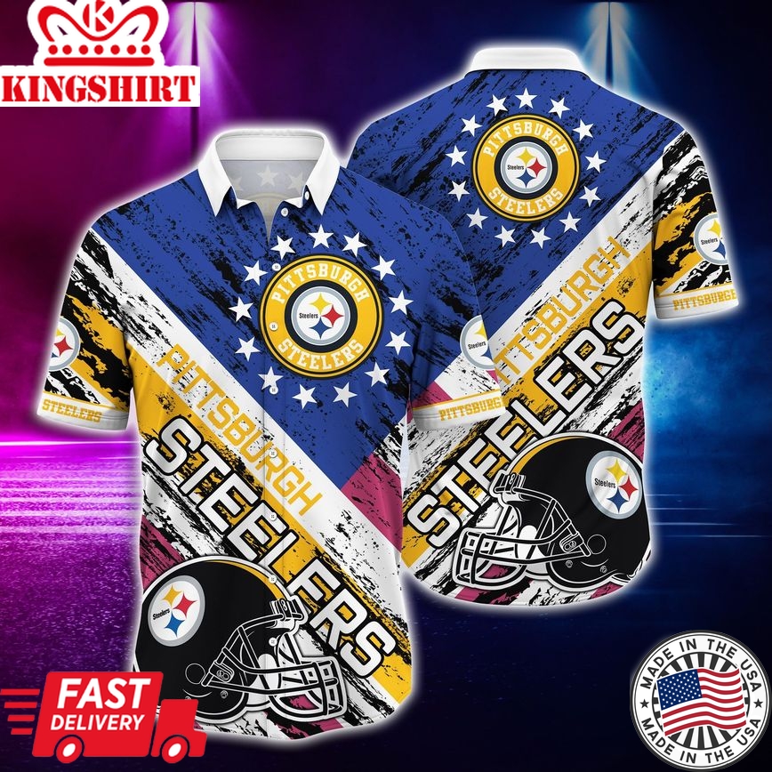 NFL Hawaiian Shirt Pittsburgh Steelers And Tshirt Rugby Helmet