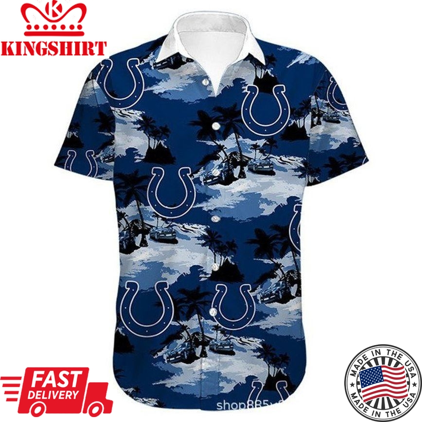 Nfl Indianapolis Colts Royal Blue Trendy Hawaiian Shirt Aloha Shirt