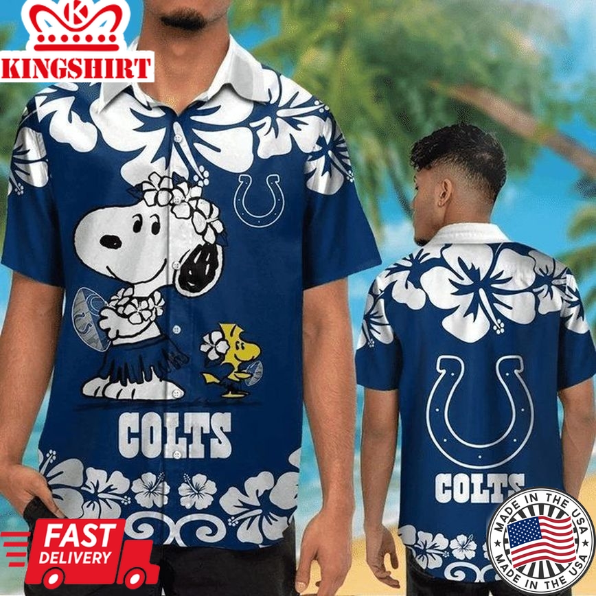 Nfl Indianapolis Colts Snoopy Blue Trendy Hawaiian Shirt Aloha Shirt