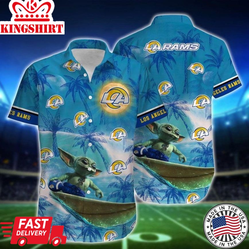 Nfl Los Angeles Rams Baby Yoda Style Hot Trends Summber Trendy Hawaiian Shirt Aloha Shirt