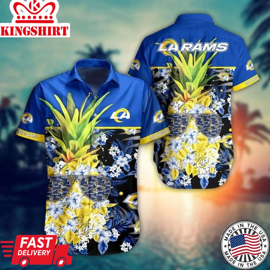 Nfl Los Angeles Rams Pineapple Design New Trending Trendy Hawaiian Shirt Aloha Shirt