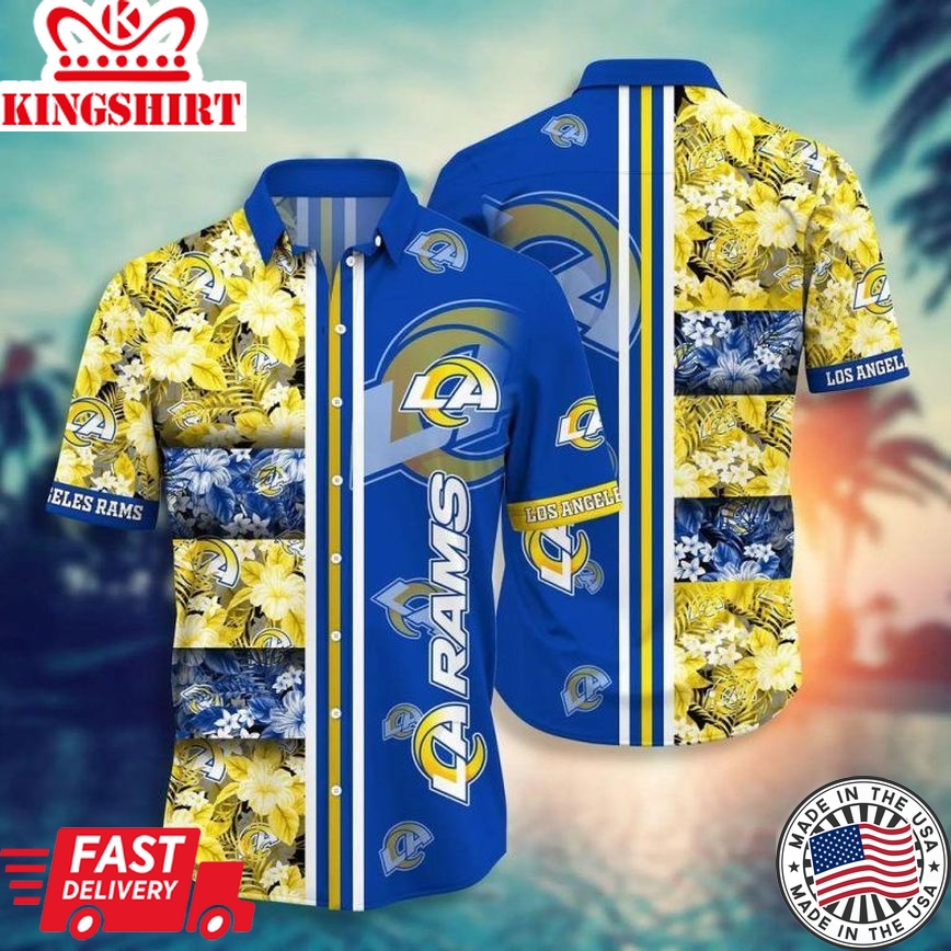 Nfl Los Angeles Rams Tropical Beach Summer Trendy Hawaiian Shirt Aloha Shirt