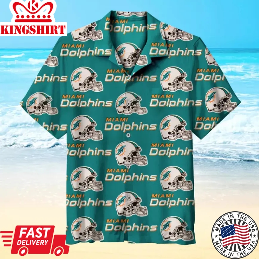 NFL Miami Dolphin Logo Hawaiian Shirt