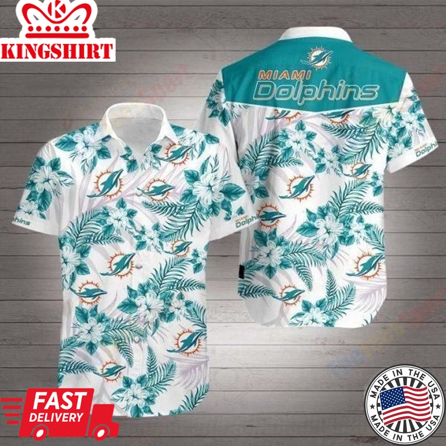 NFL Miami Dolphins Hawaiian All Over Print Shirt: Perfect for Game Day