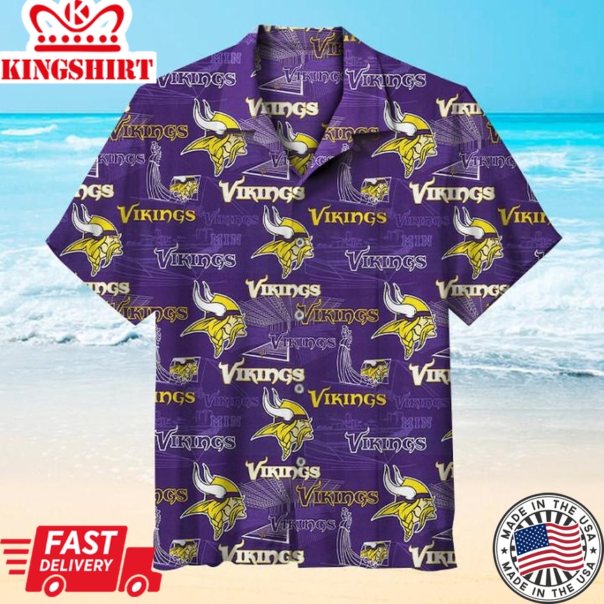 NFL Minnesota Vikings Logo Hawaiian Shirt