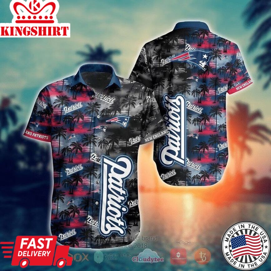 Nfl New England Patriots Coconut Beach Black Trendy Hawaiian Shirt Aloha Shirt