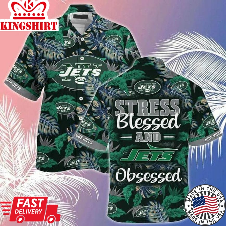 Nfl New York Jets Green Trendy Hawaiian Shirt Aloha Shirt