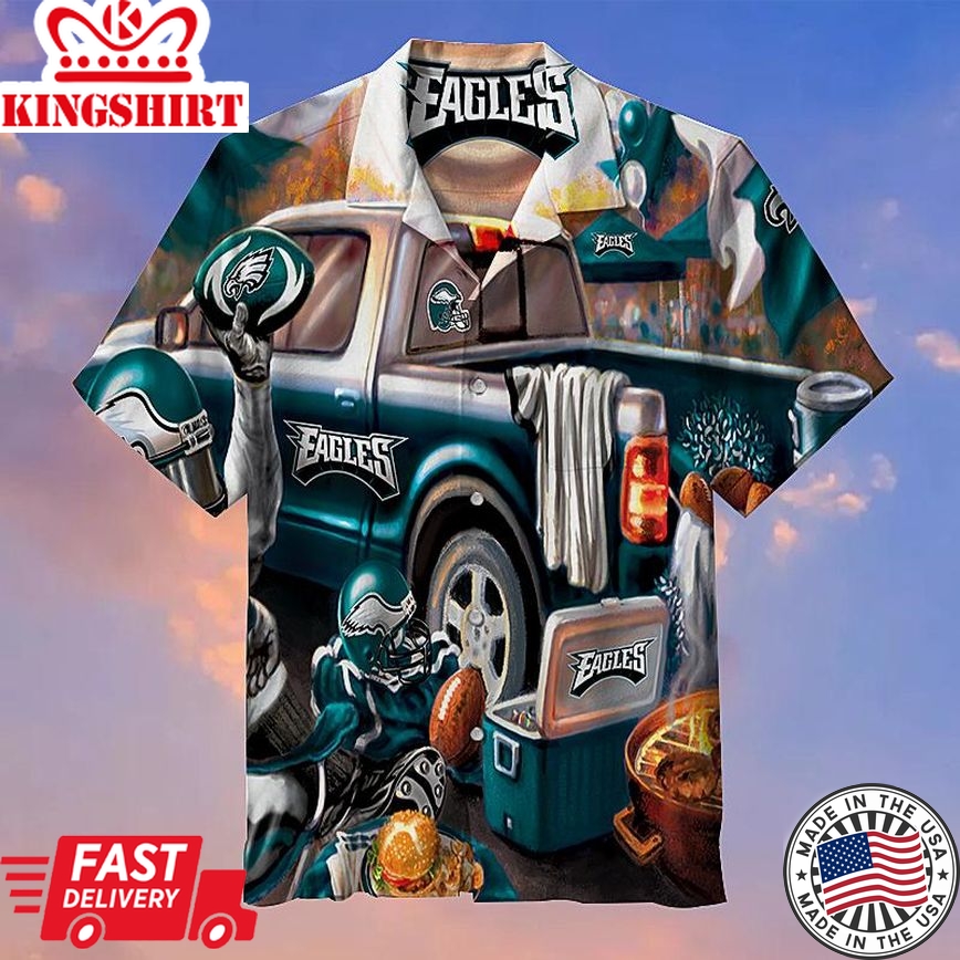 NFL Philadelphia Eagles Hawaiian Shirt: Short Sleeve Style