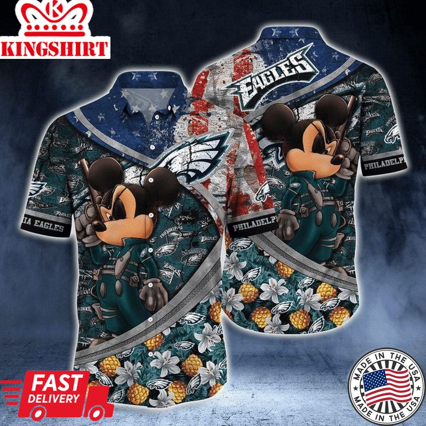 Nfl Philadelphia Eagles Mickey Mouse Trendy Hawaiian Shirt Aloha Shirt