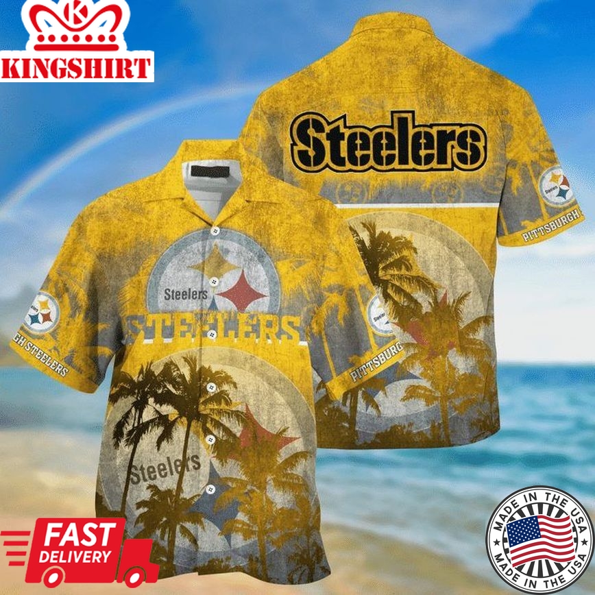 Nfl Pittsburgh Steelers Coconut Beach Duty Golden Trendy Hawaiian Shirt Aloha Shirt