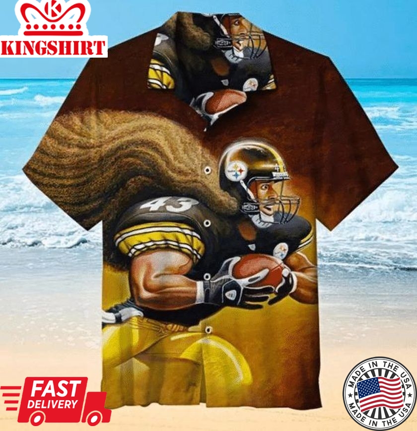 Nfl Pittsburgh Steelers Dark Yellow Version Trendy Hawaiian Shirt Aloha Shirt