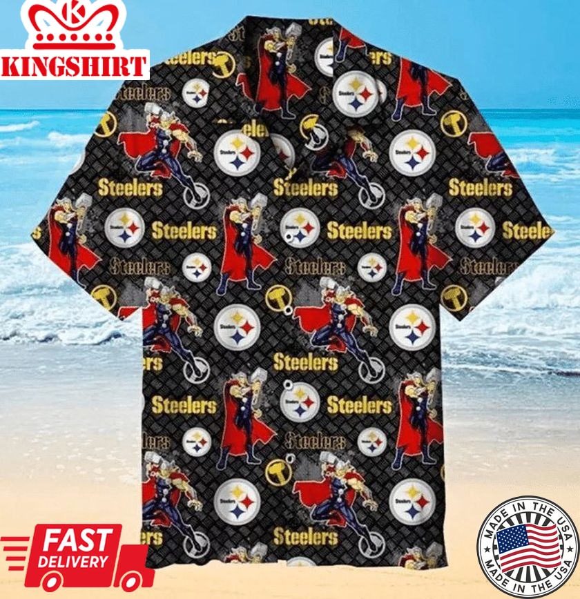 Nfl Pittsburgh Steelers Logos Trendy Hawaiian Shirt Aloha Shirt