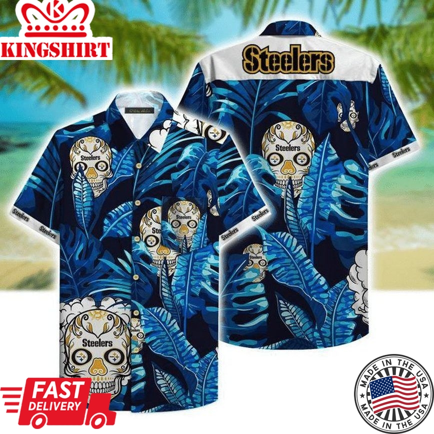 Nfl Pittsburgh Steelers Skull Special Trendy Hawaiian Shirt Aloha Shirt