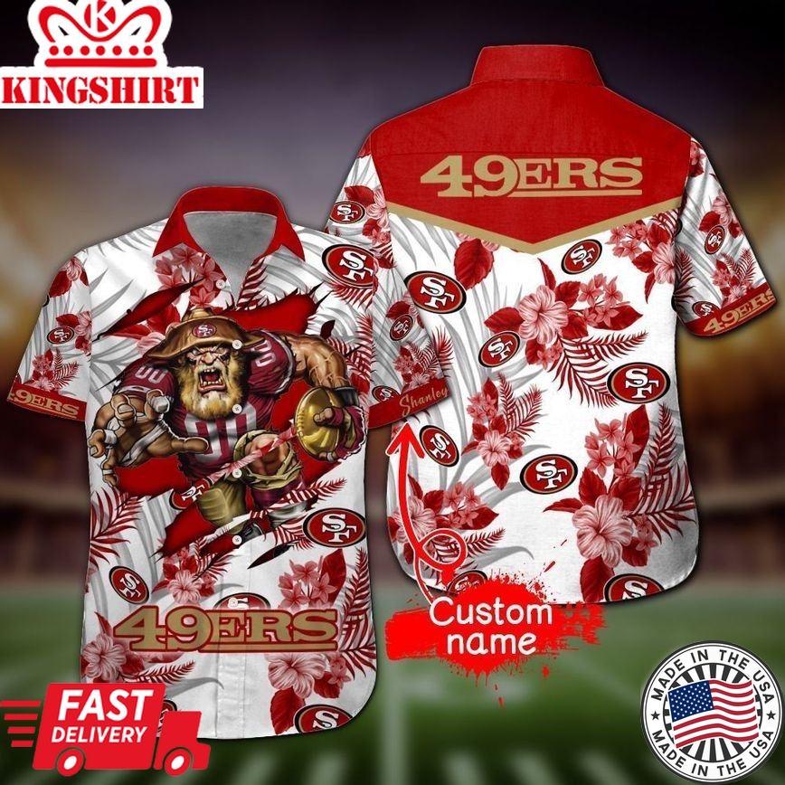 NFL San Francisco 49Ers Gift For Fan Personalized Hawaiian Shirt Graphic Print