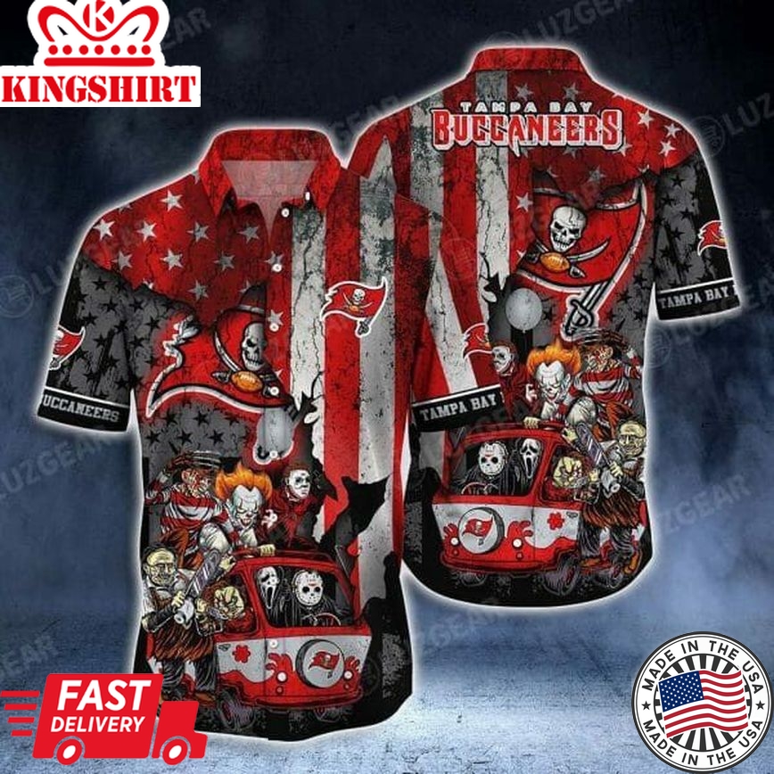 Nfl Tampa Bay Buccaneers Red Halloween Trendy Hawaiian Shirt Aloha Shirt