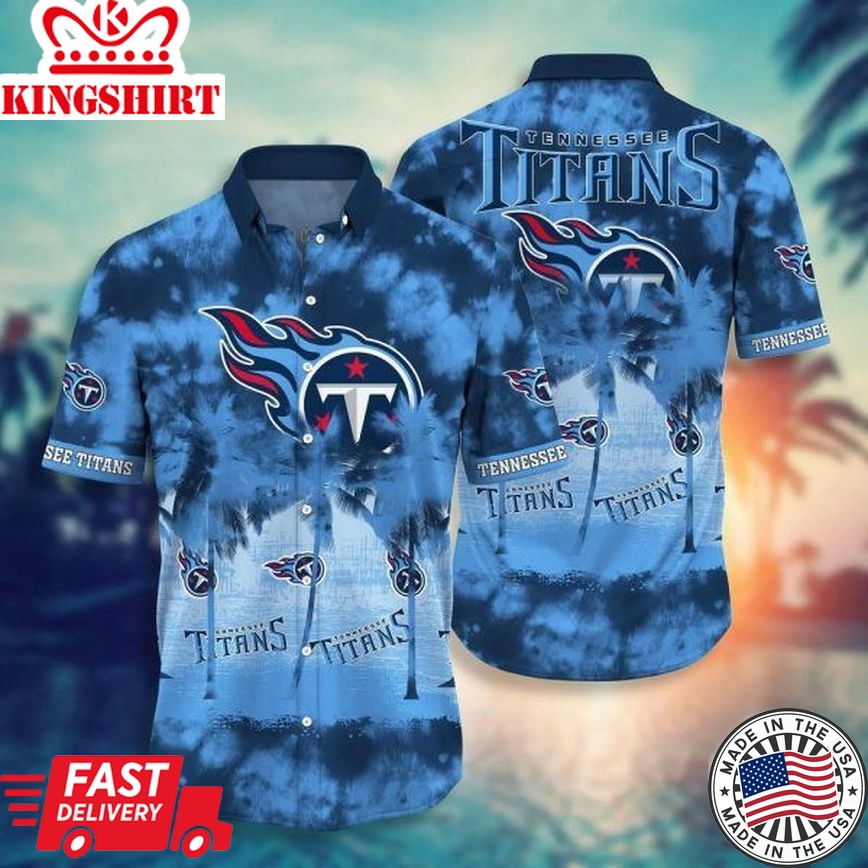 Nfl Tennessee Titans Blue Trendy Hawaiian Shirt Aloha Shirt