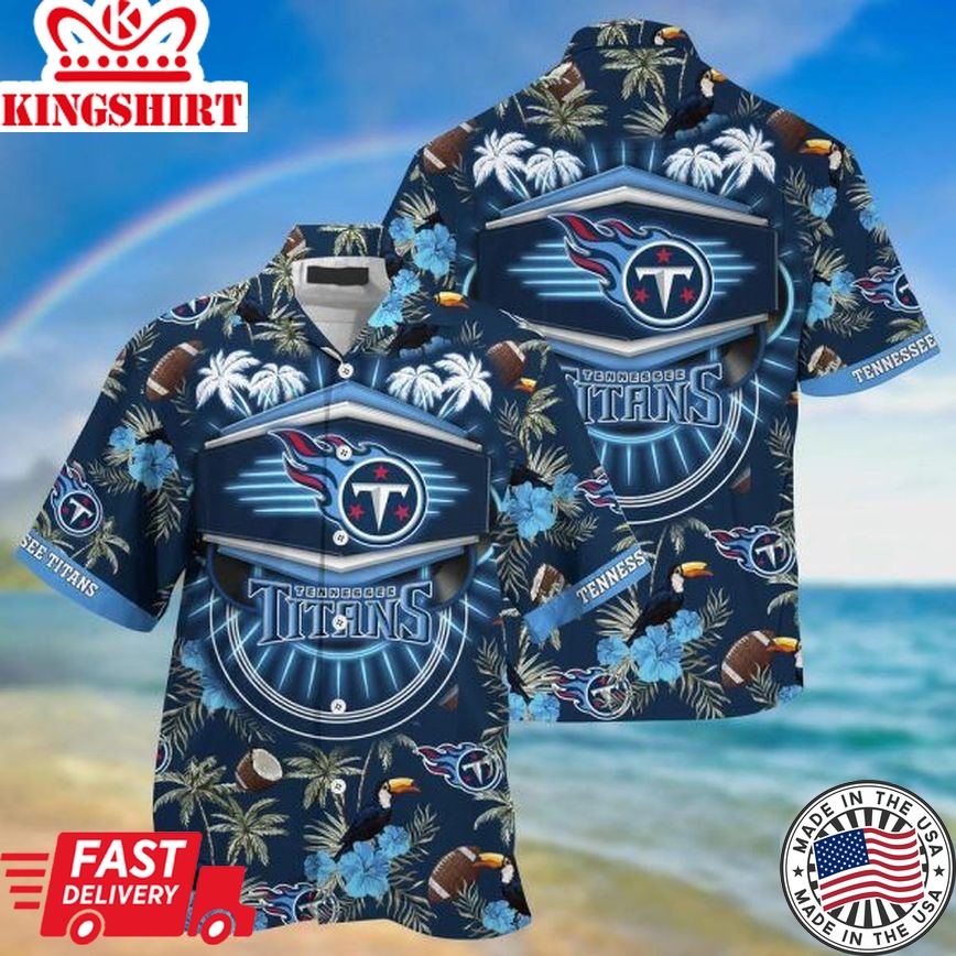 Nfl Tennessee Titans Coconut Navy Blue Trendy Hawaiian Shirt Aloha Shirt