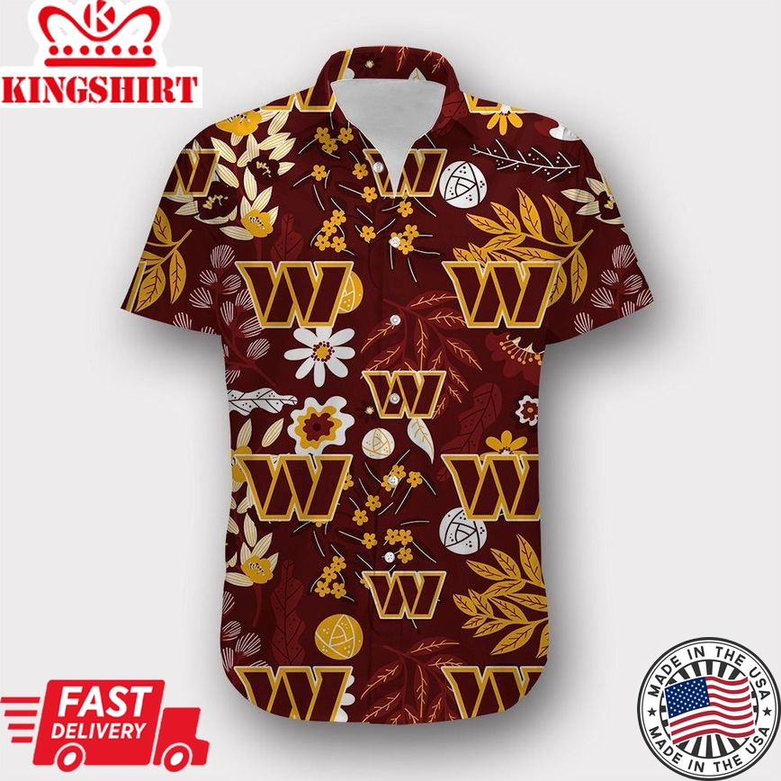 Nfl Washington Commanders Aloha Version Trendy Hawaiian Shirt Aloha Shirt