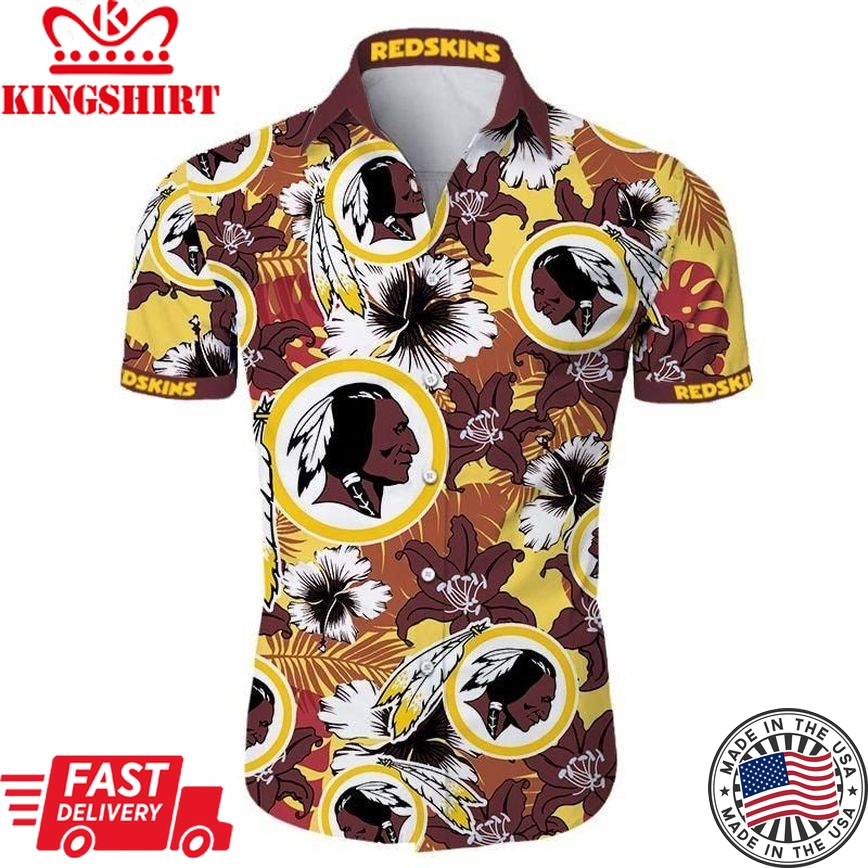 NFL Washington Football Team Hawaiian Shirt: Short Sleeve, Perfect for Fans