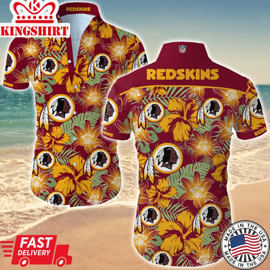 NFL Washington Football Team Hawaiian Shirt: Summer Button-Up, Beach Shirt for Fans