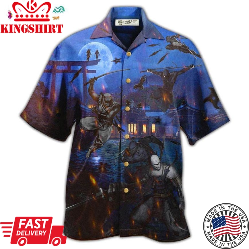 Ninja Overnight Hawaiian Shirt