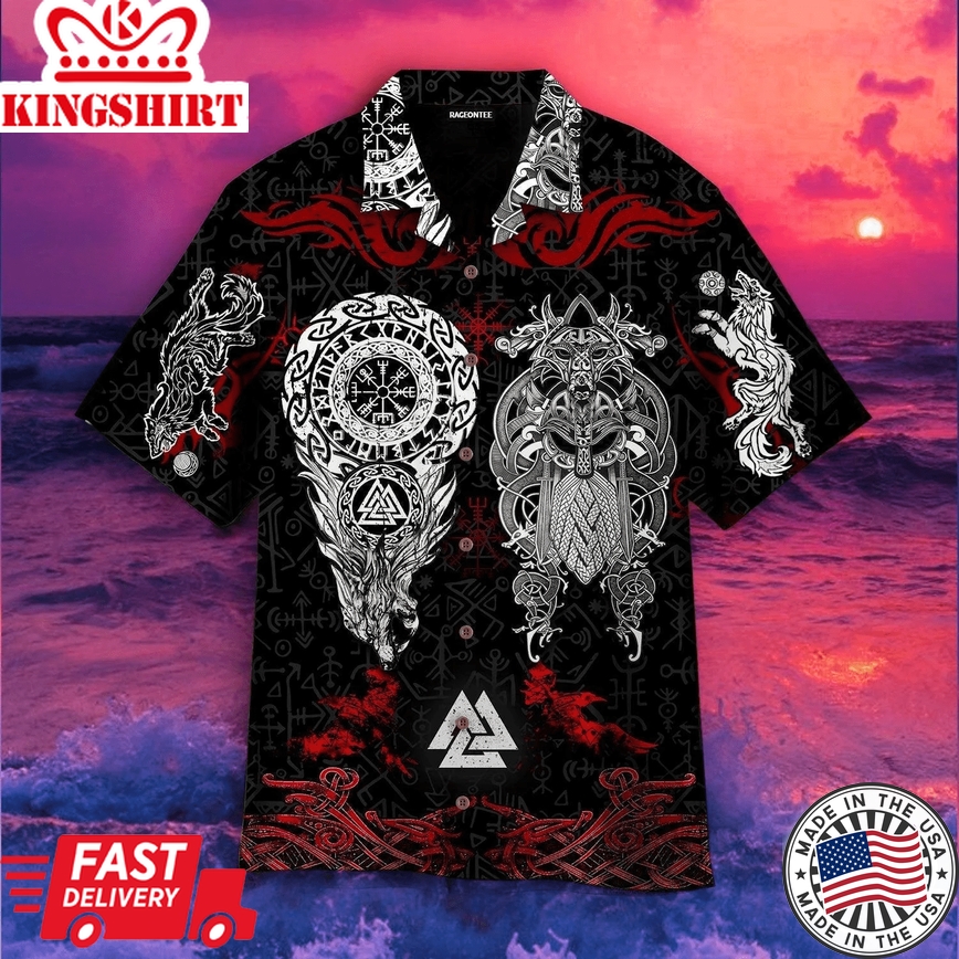 Norse History Viking Fenrir Trendy Hawaiian Shirt