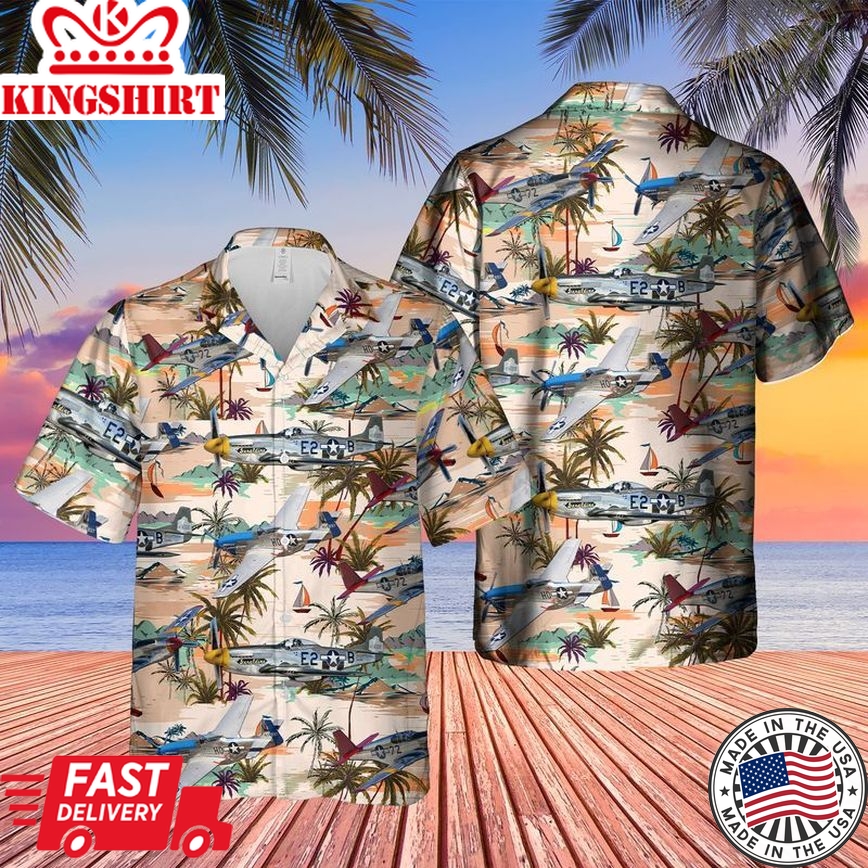 North American P-51 Mustang Trendy Hawaiian Shirt