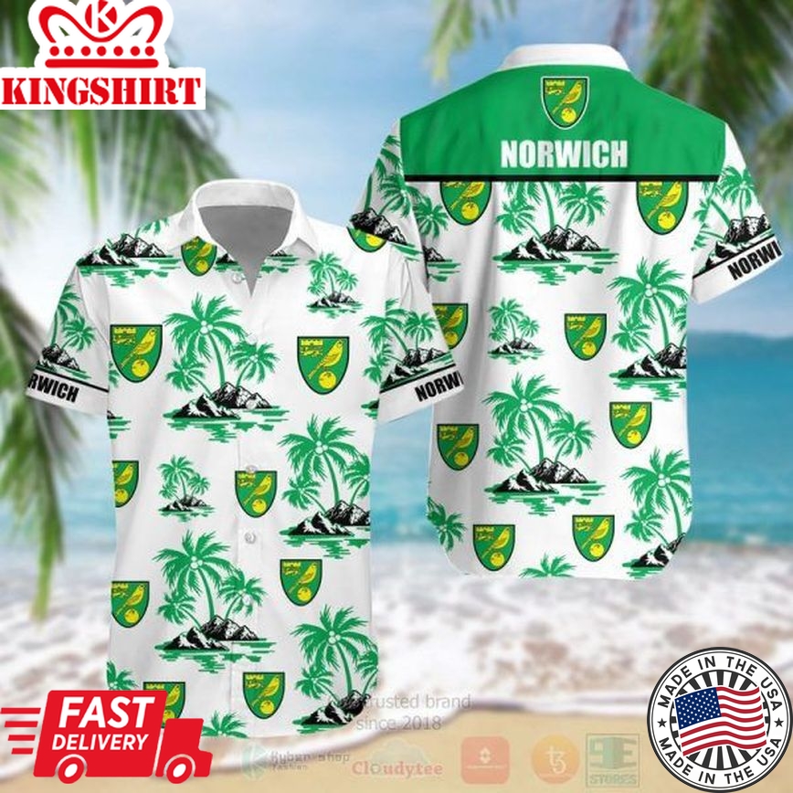 Norwich City Fc Green Coconut Island Trendy Hawaiian Shirt Aloha Shirt