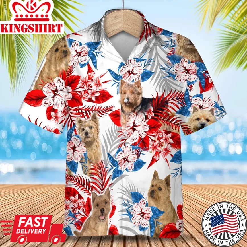 Norwich Terrier Trendy Hawaiian Shirt Summer Aloha Shirt, Trendy Hawaiian Shirt For Men And Women