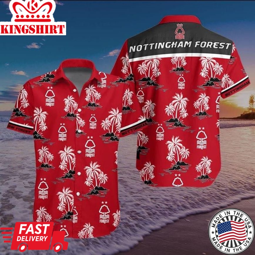 Nottingham Forest Fc Red Coconut Island Trendy Hawaiian Shirt Aloha Shirt