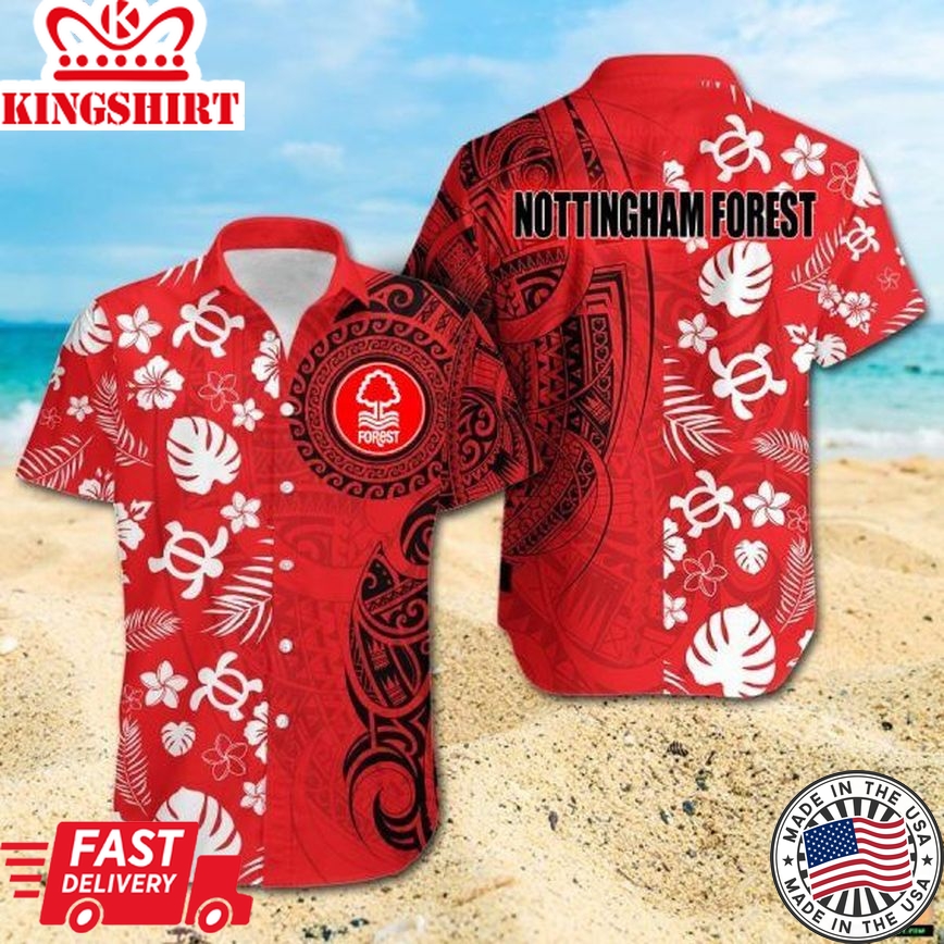 Nottingham Forest Fc Red Style Trendy Hawaiian Shirt Aloha Shirt