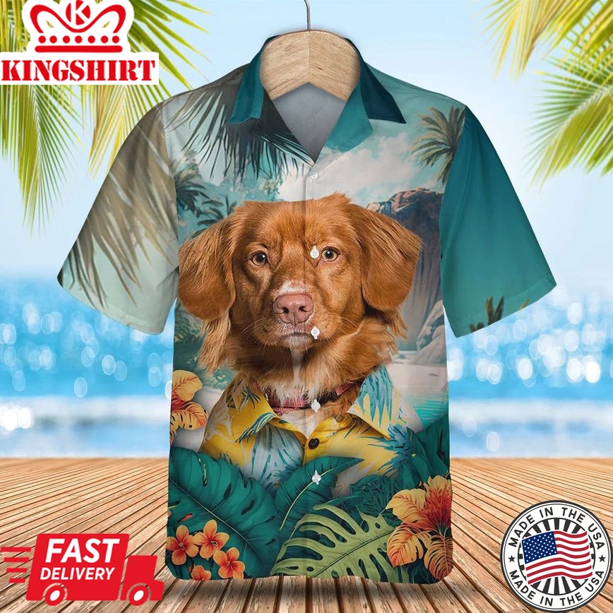 Nova Scotia Duck Tolling Retriever Tropic Oasis - Discover the Beauty of Hawaii with this Vibrant Shirt