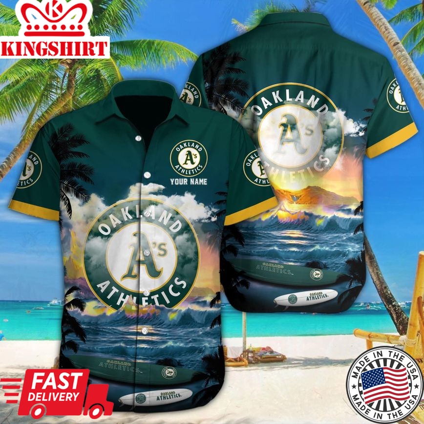 Oakland Athletics Name Customized Hawaiian Shirt